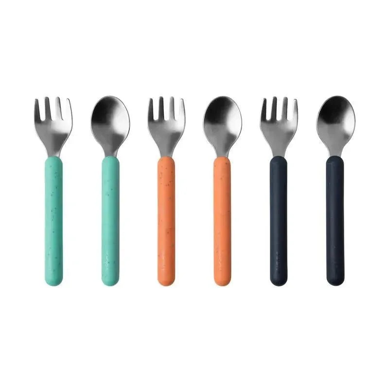 Boon – CHOW Toddler Stainless Steel Utensil Spoon And Fork Set, Mint