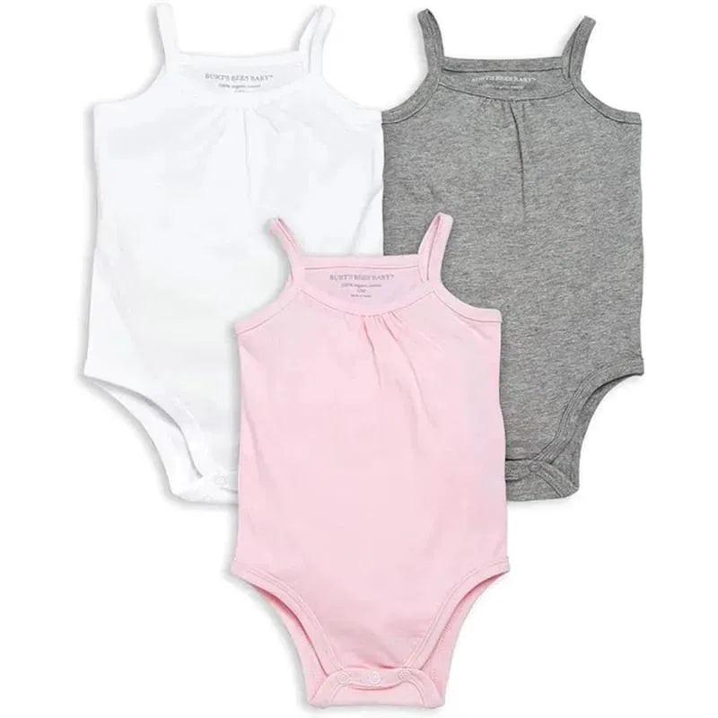 Burts Bees – 3Pk Baby Girl Classic Camisole Bodysuit