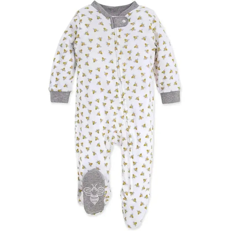 Burts Bees – Honey Bee Organic Baby Sleep & Play Pajamas, Heather Grey