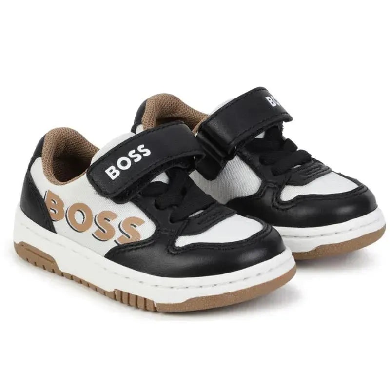 Hugo Boss Baby – Trainers Boy Sneaker, Black/Beige
