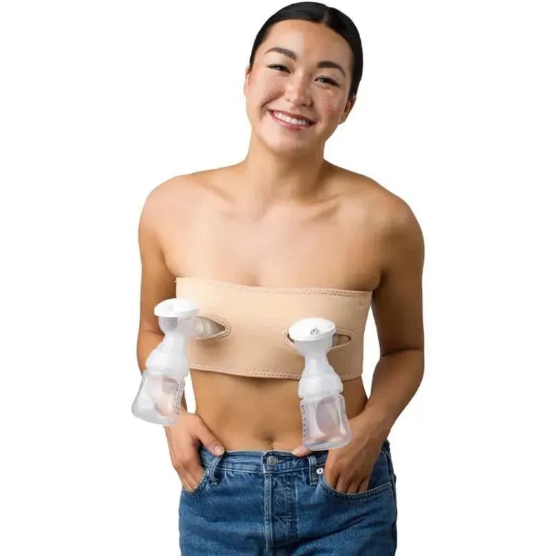 La Vie – Pump Strap Hands-Free Pumping & Nursing Bra, Cream
