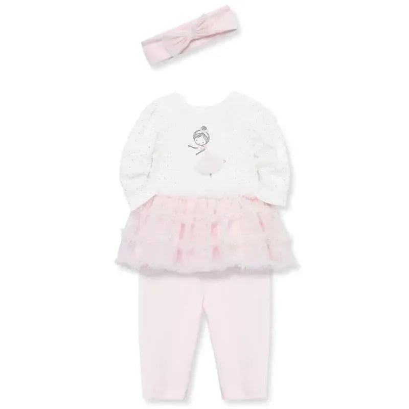 Little Me – Baby Girl Ballerina Tutu Set & Headband, Pink