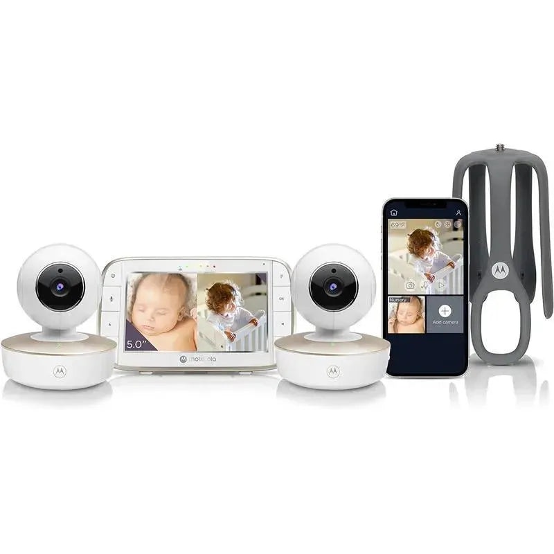 Motorola – 2 Cameras Wifi Baby Monitor with Crib Mount