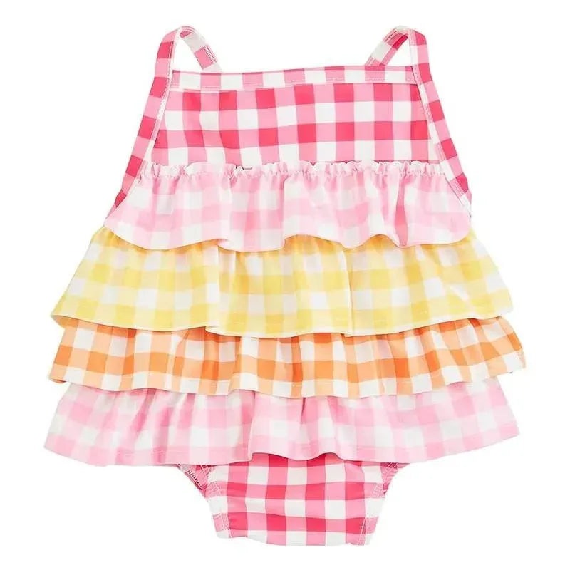 Mud Pie – Baby Girl Gingham Ruffle Swimsuit
