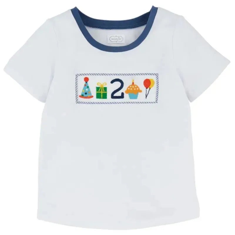 Mud Pie – Birthday Boy Smocked Two Tee 2T