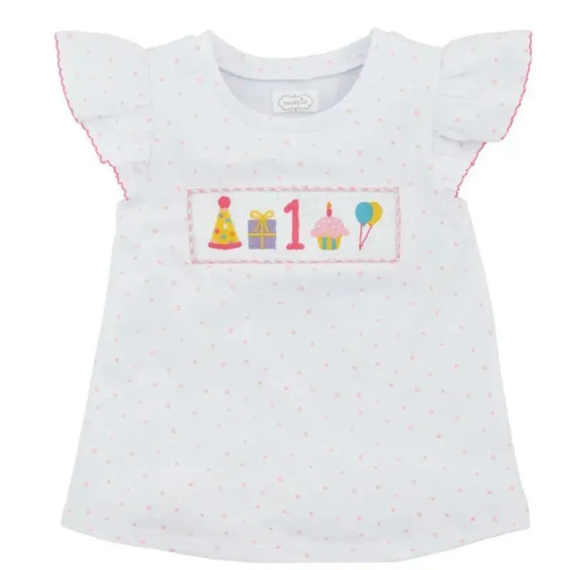 Mud Pie – Birthday Girl Smocked One Tunic 12-18M