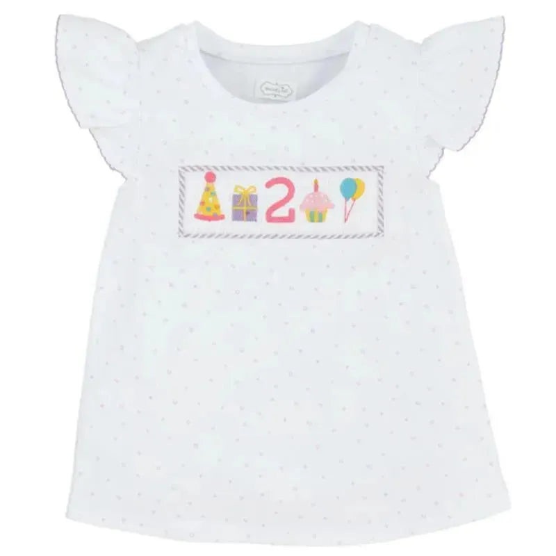 Mud Pie – Birthday Girl Smocked Two Tunic 2T