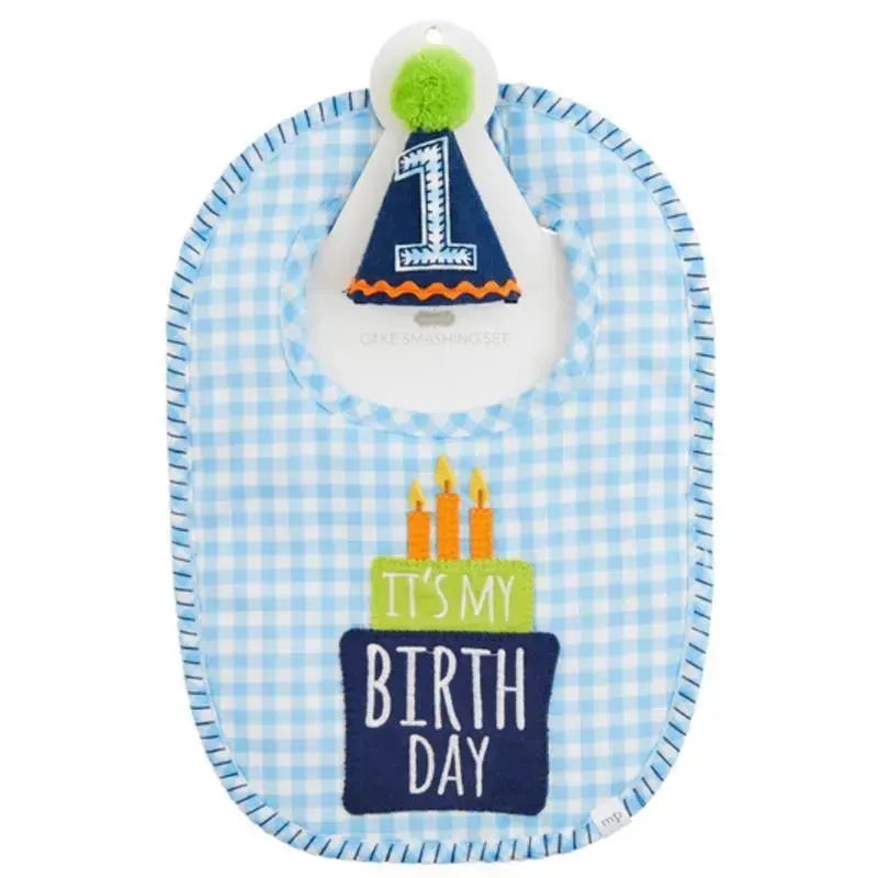 Mud Pie – Blue Gingham Cake Smash Set