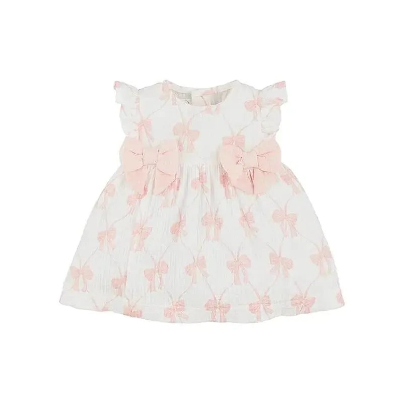 Mud Pie – Pink Bow Baby Dress