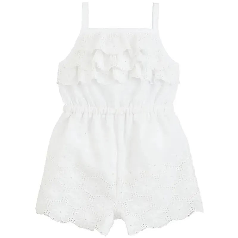 Mud Pie – White Eyelet Baby Romper