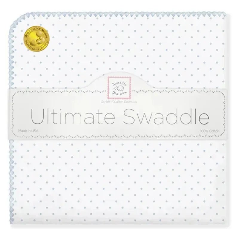 Swaddle Designs – Ultimate Swaddle Blanket, Polka Dots, Pastel Blue