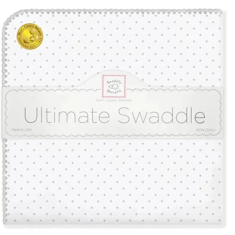 Swaddle Designs – Ultimate Swaddle Blanket, Polka Dots, Sterling