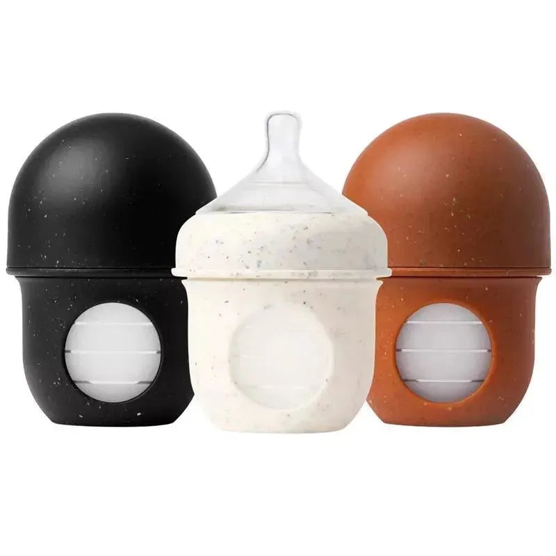 Boon – NURSH Silicone Pouch Baby Bottles – 4 fl Oz, 3pk, Speckle