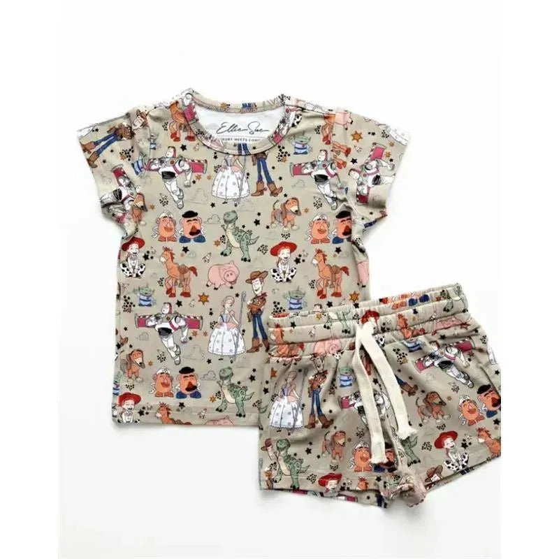 Ellie Sue – Baby Girl Bamboo Round Up Gang Lounge Set