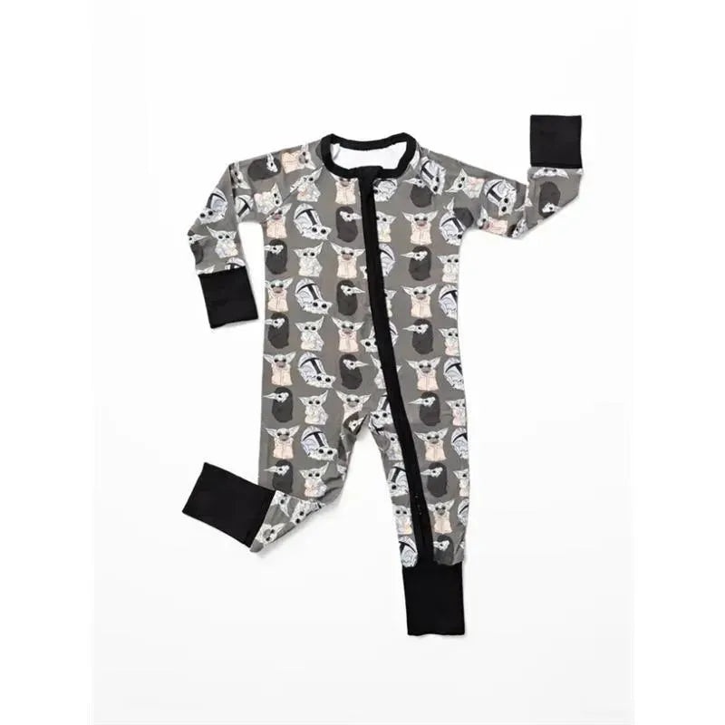 Ellie Sue – Baby Precious Cargo Bamboo Zipper Romper