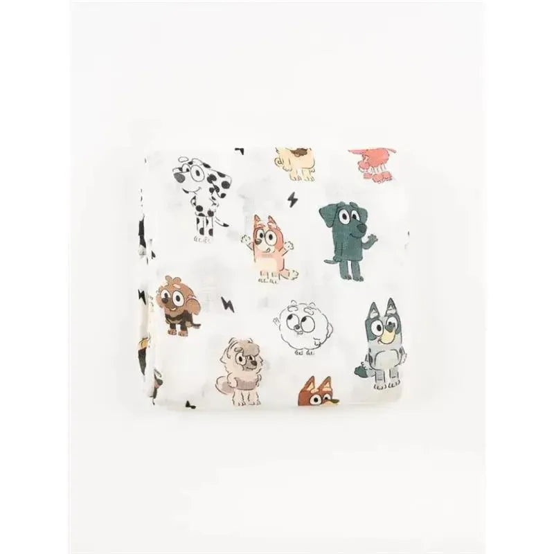 Ellie Sue – Blue Dog & Friends Bamboo Muslin Blanket