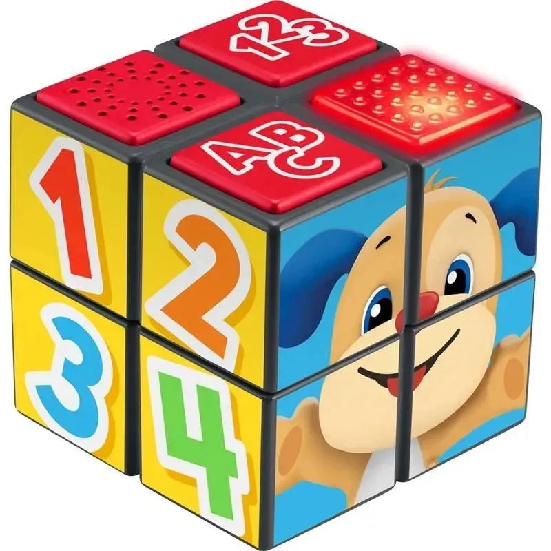 Fisher Price – Laugh & Learn Baby Learning Toy Puppy’s Activity Cube with Lights Music