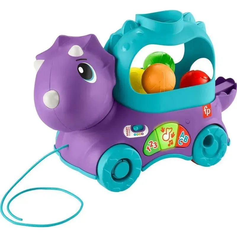 Fisher Price – Toddler Learning Toy Poppin Triceratops Dinosaur Pull-Along Ball Popper