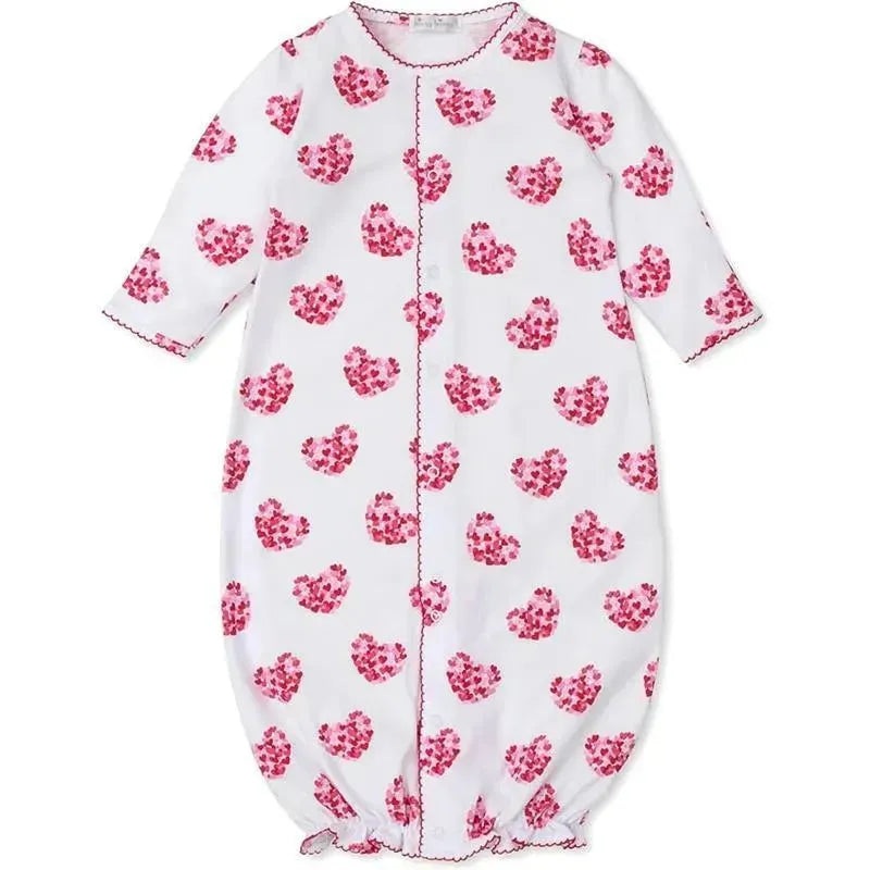 Kissy Kissy – Baby Girls Infant Heart Of Hearts Print Convertible Gown