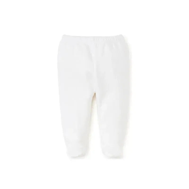 Kissy Kissy Pointelle Footed Pant, White