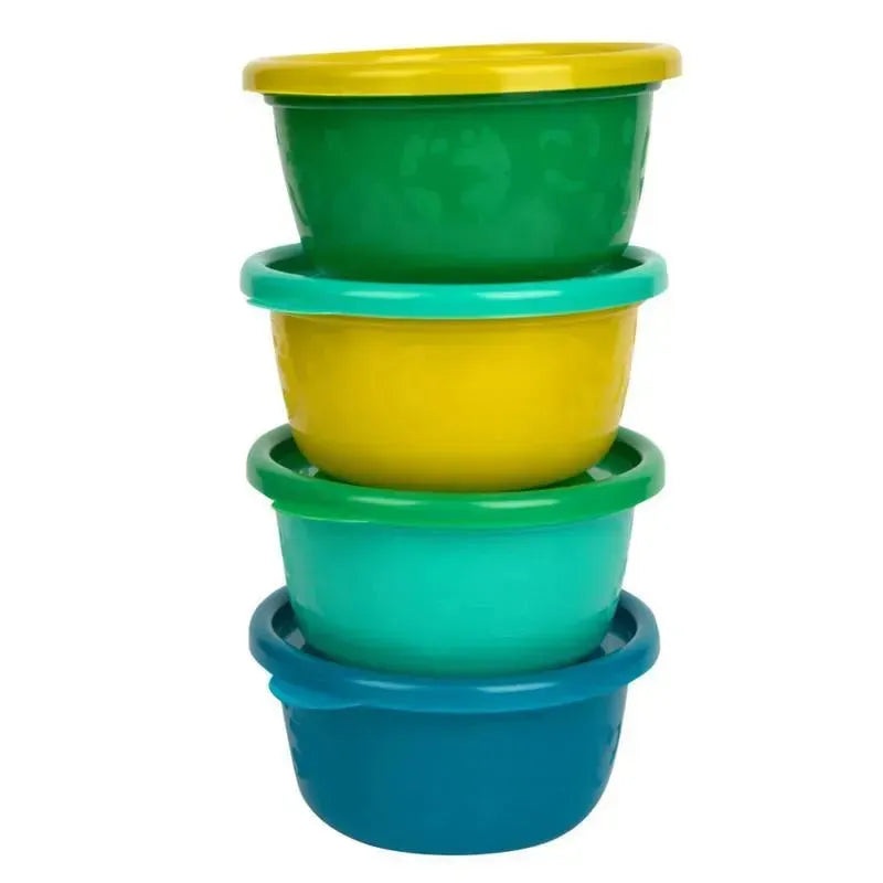 The First Years – GreenGrown Reusable Bowls with Lids  Toddler Snack Bowl, 4Pk