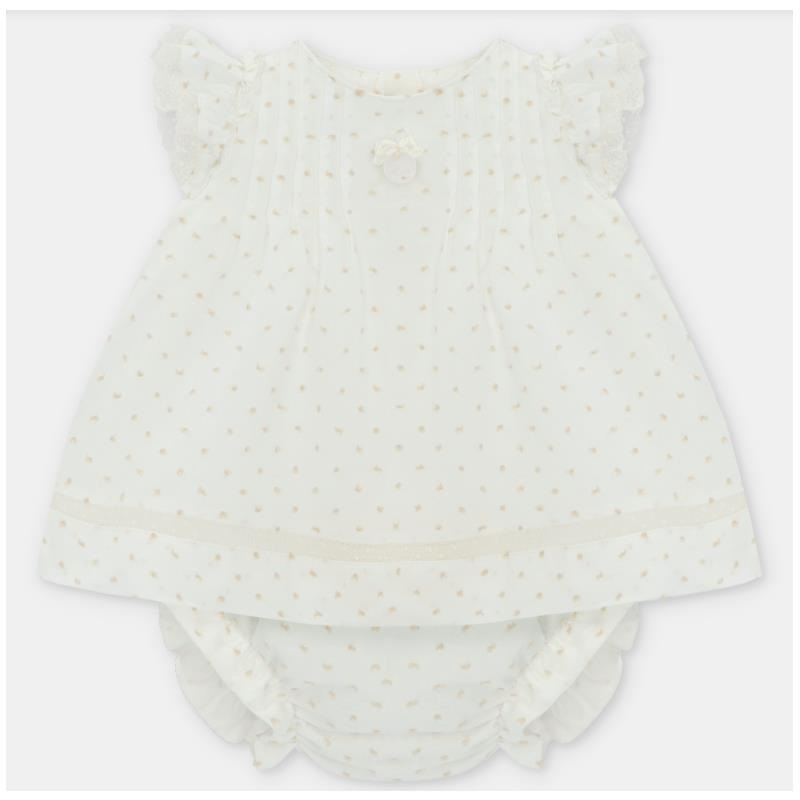 Martin Aranda – Baby Girl Set Dress & Bloomer Plumeti Volterra, Arena