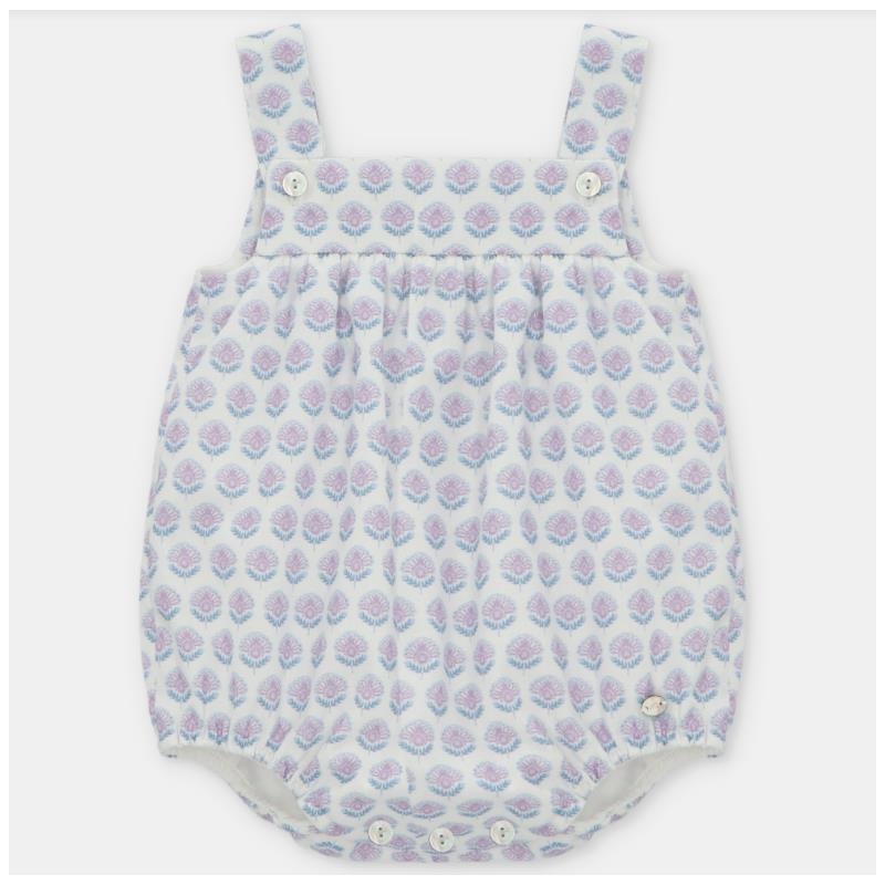 Martin Aranda – Baby Girl Short Romper Woven Fabric Fiesole, Lavanda