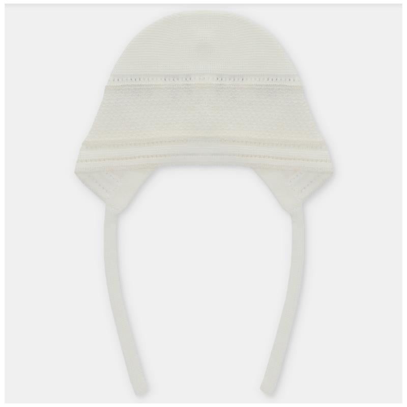 Martin Aranda – Baby Knit Bonnet Firenze, Blanco Roto
