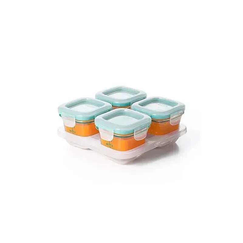 OXO Tot Glass Baby Blocks 4 oz – Teal
