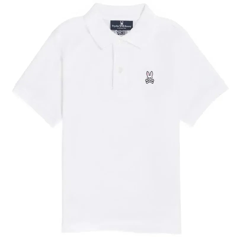 Psycho Bunny Kids – Classic Polo, White