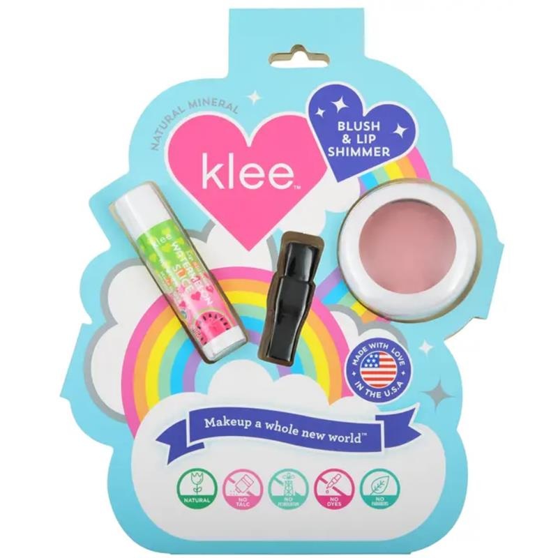 Klee Naturals – Cotton Candy Whisper Blush And Lip Shimmer Set Sugar Drop Glow