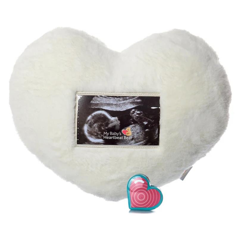 My Baby’s Heartbeat – Ultrasound Heart Pillows Ivory