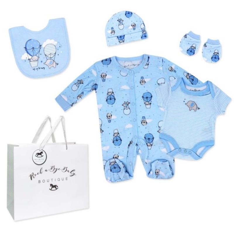 Rose Textiles – 5Pk Baby Boys Mesh Bag Set, Up In The Sky