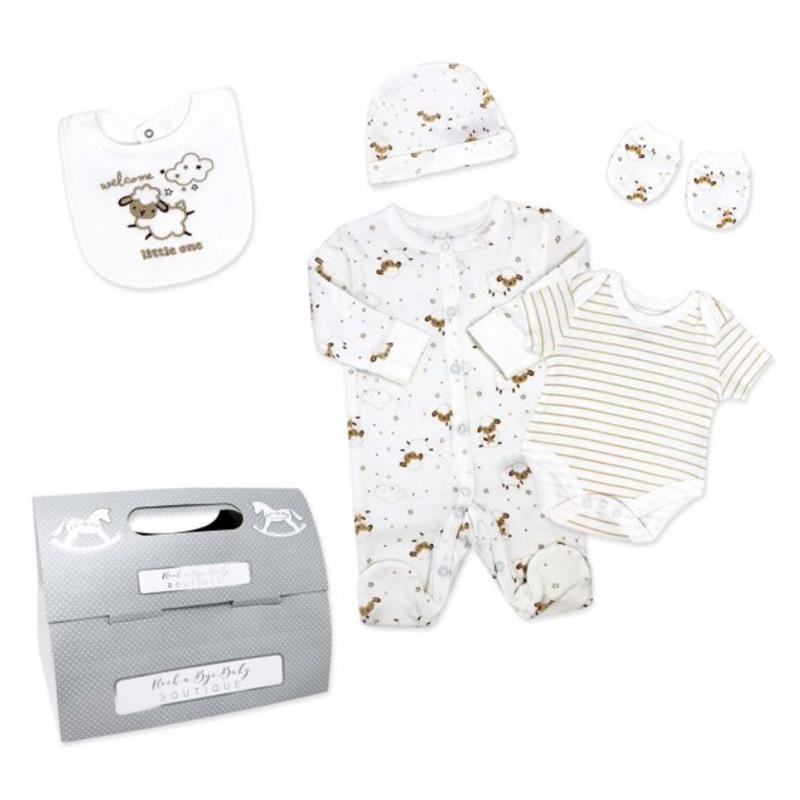 Rose Textiles – 5Pk Baby Neutral Mesh Bag Set, Lamb