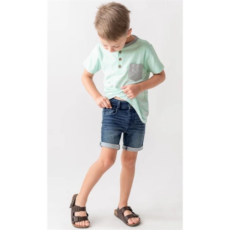 Rufflebutts – Baby Boy Medium Wash Denim Boys Stretch Skort