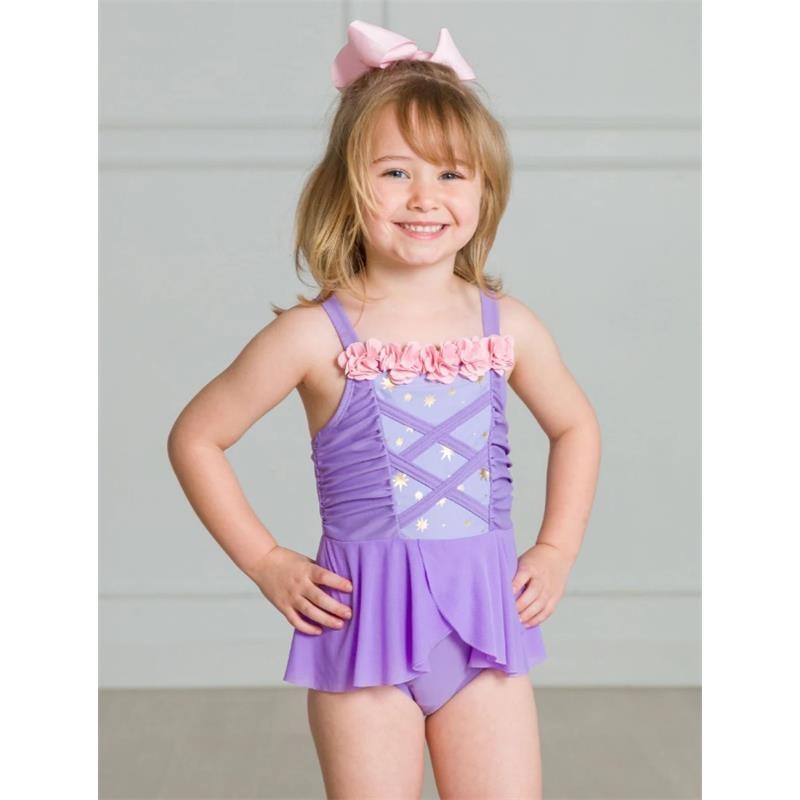 Rufflebutts – Baby Girl Dress-Up One Piece Swimsuit Amethyst Princess