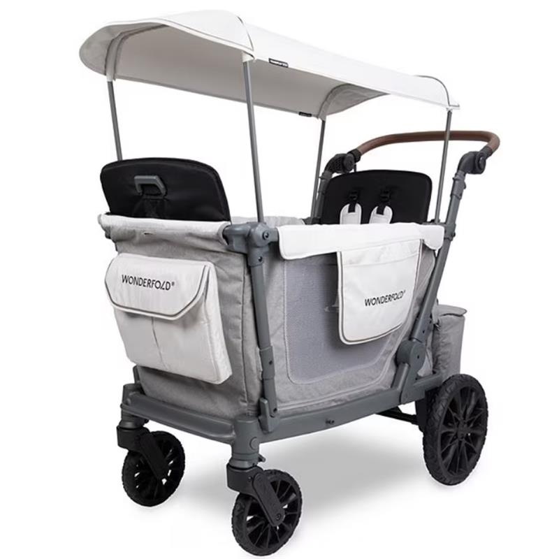 Wonderfold – L2 Double 2-Seater Stroller Wagon, Grey