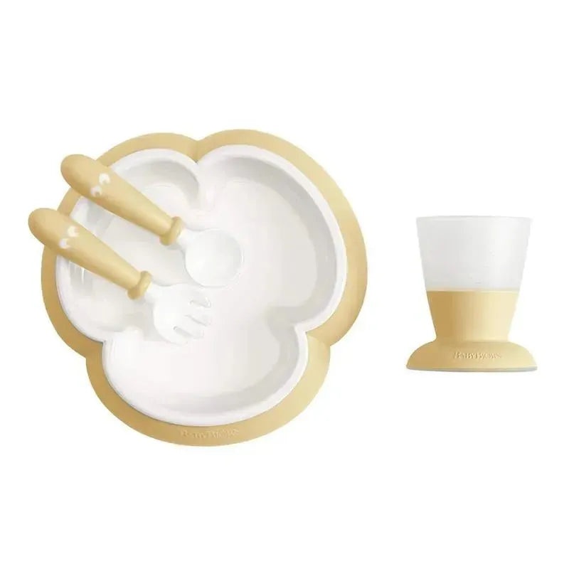 BabyBjorn – Baby Feeding Set, 4 pcs Powder Yellow