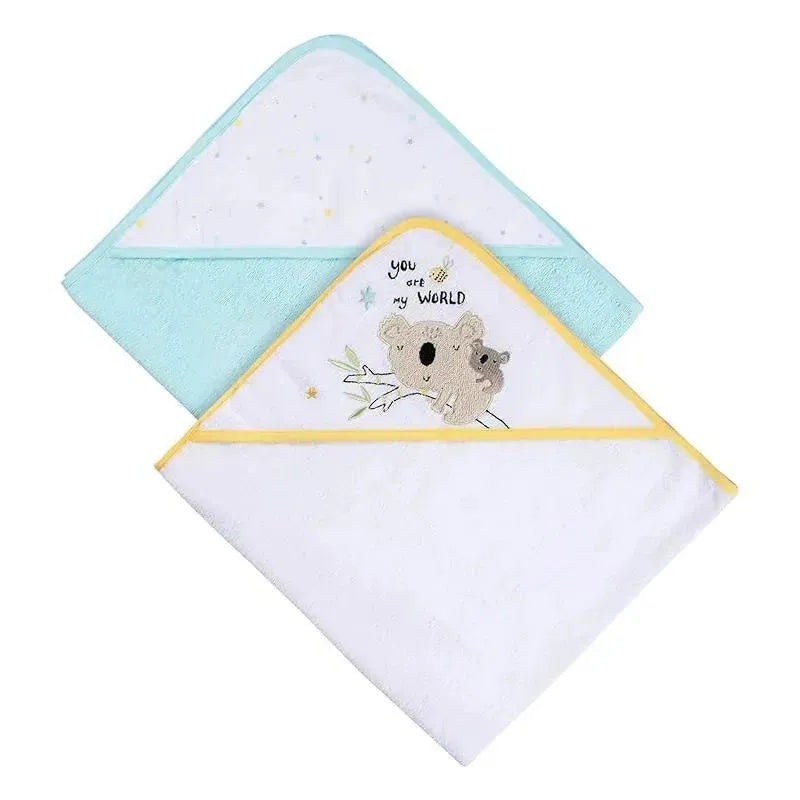 Gerber – 2Pk Terry Hooded Towels, Neutral Little Animals