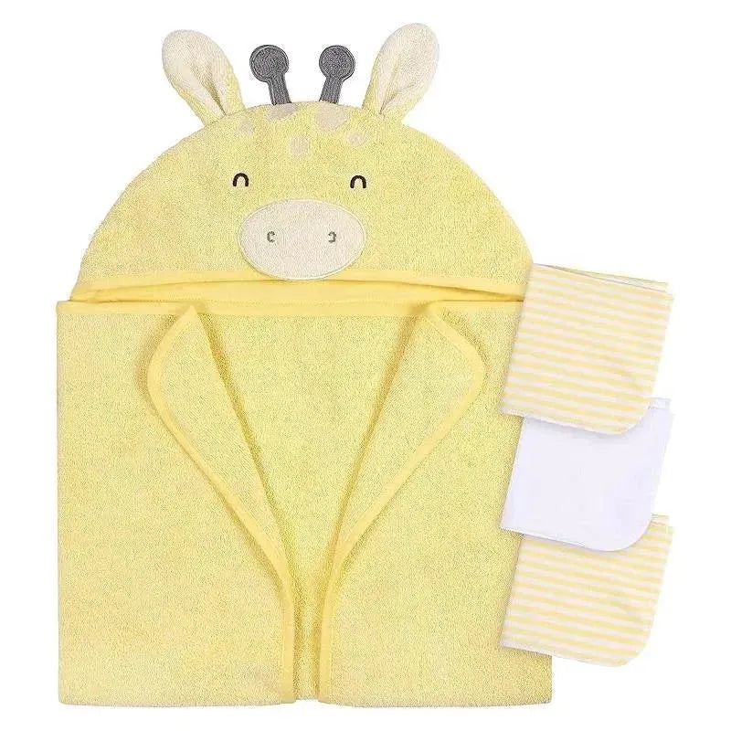 Gerber – Baby Hooded Bath Towel & Washcloths, Giraffe