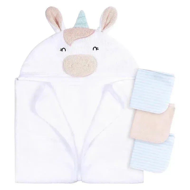 Gerber – Baby Hooded Bath Towel & Washcloths, Unicorn