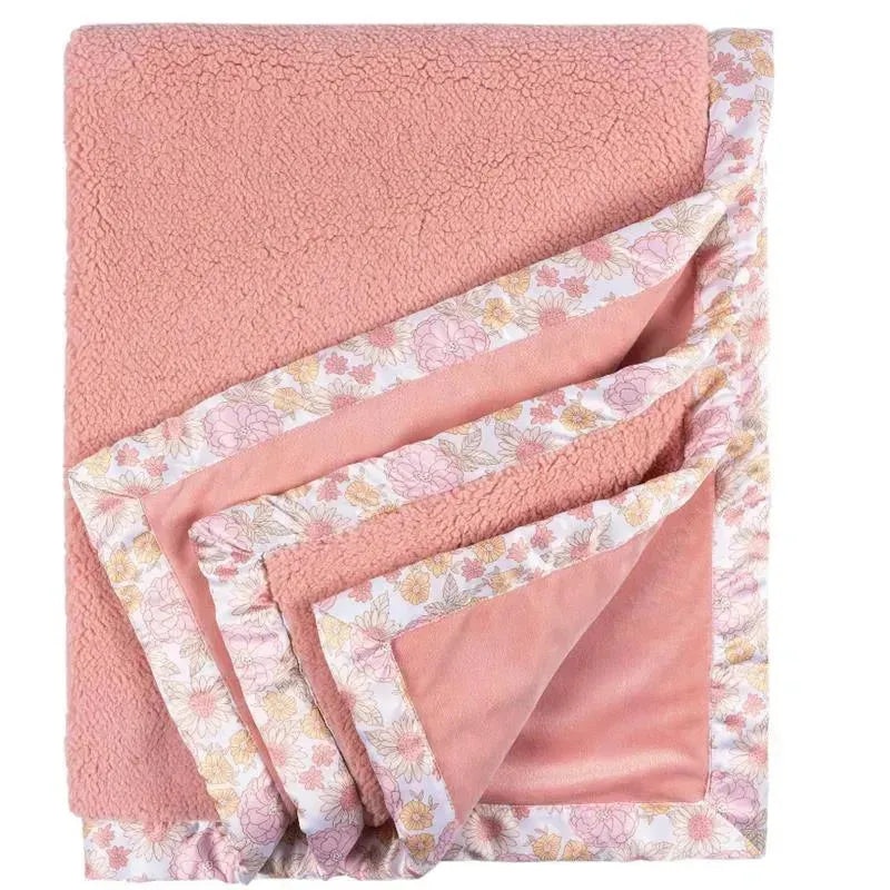 Gerber Bedding – 1Pk 2Ply Plush Blanket, Girl Retro Floral