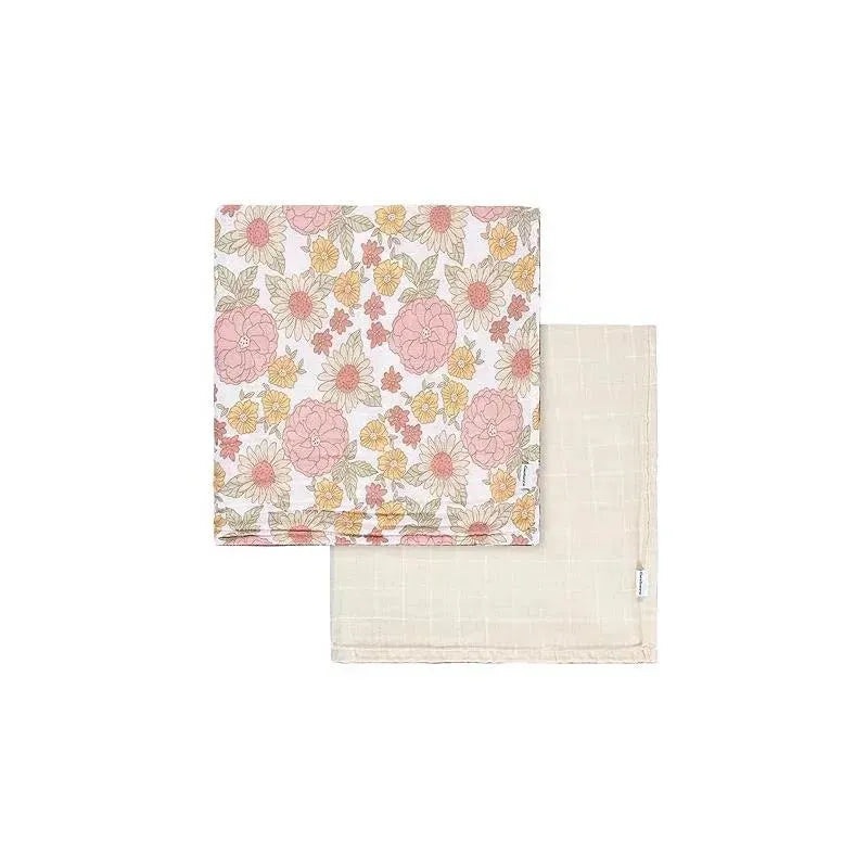 Gerber Bedding – 2Pk Muslins Blanket, Girl Retro Floral