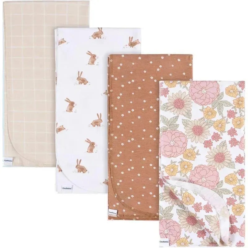 Gerber Bedding – 4Pk Flannels, Girl Retro Floral