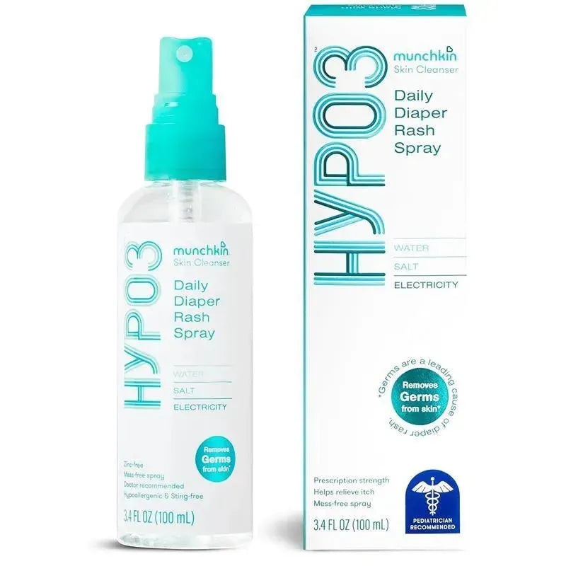 Munchkin – HYP03 No Rub Daily Diaper Rash Spray with Hypochlorous, Award Winning 100% Natural, 600 Sprays