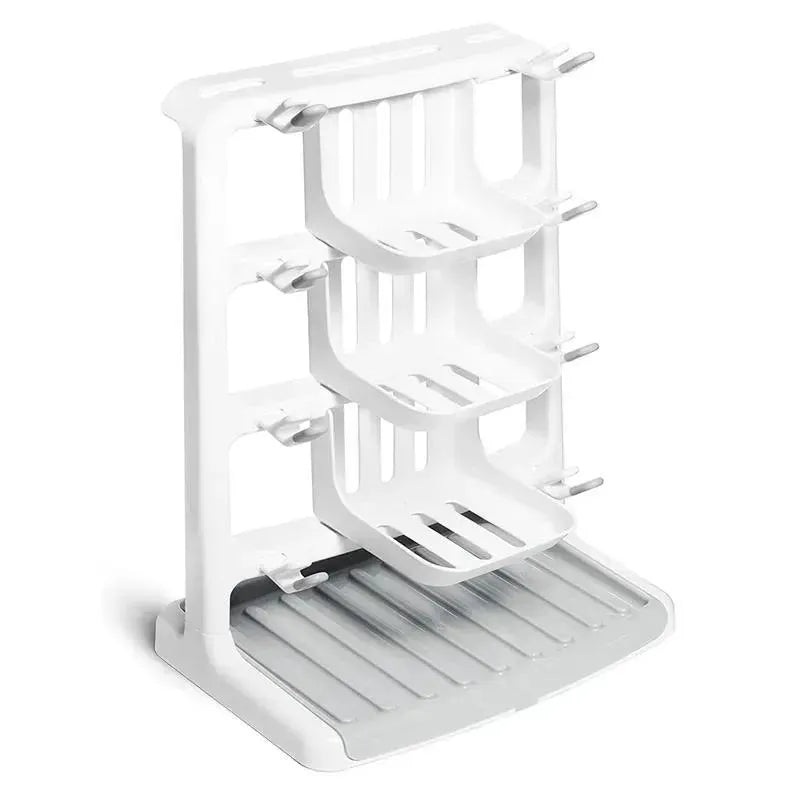 Munchkin – Tidy Dry Space Saving Vertical Bottle Drying Rack for Baby Bottles and Accessories, White