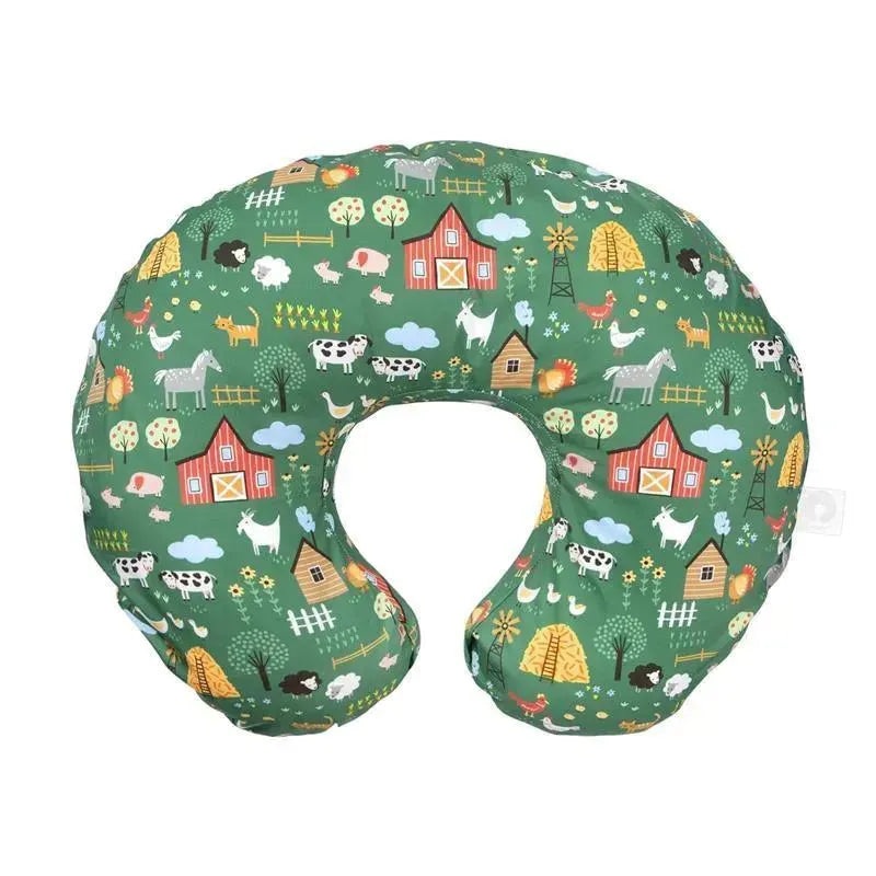 Boppy – Nursing Pillow Support with Removable Cover, Machine Washable, Green Farm
