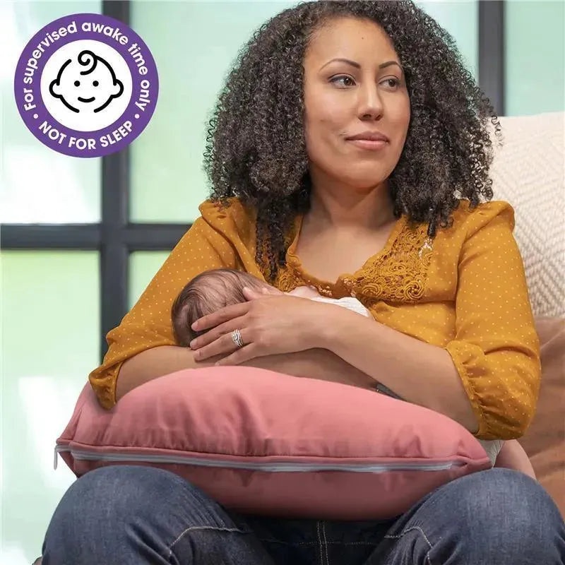 Boppy – Nursing Pillow Support with Removable Cover, Machine Washable, Neutral Blush