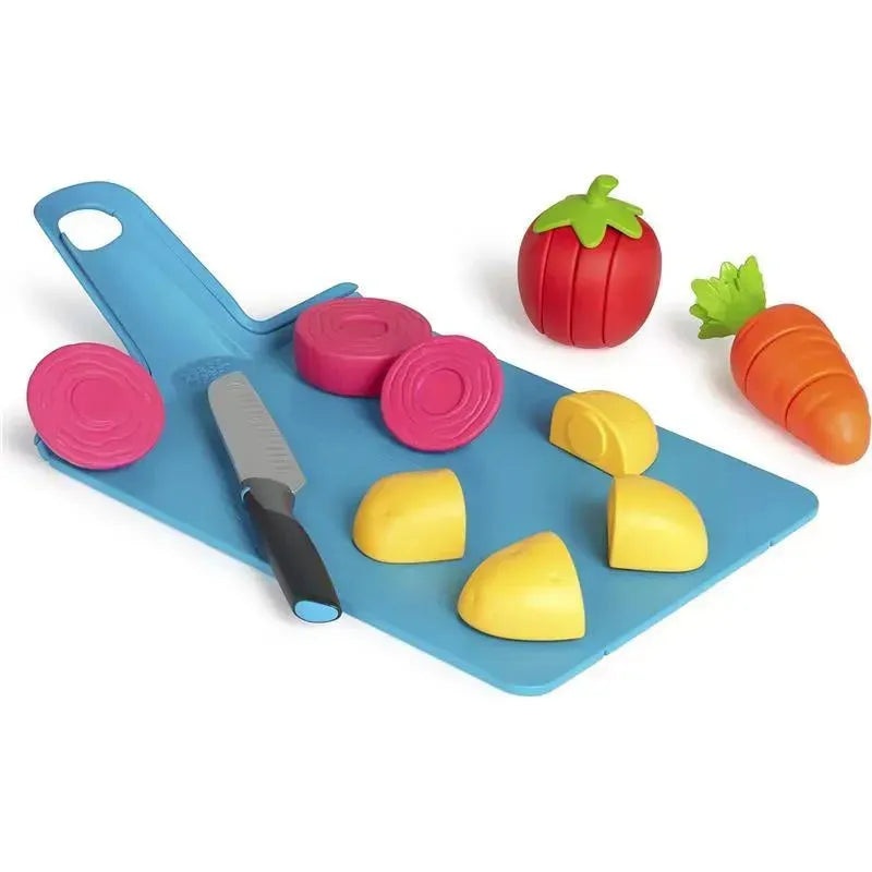 Casdon – Joseph Chop2Pot Toy Chopping Board Set for Children Aged 3 Years and Up, Includes Choppable Food