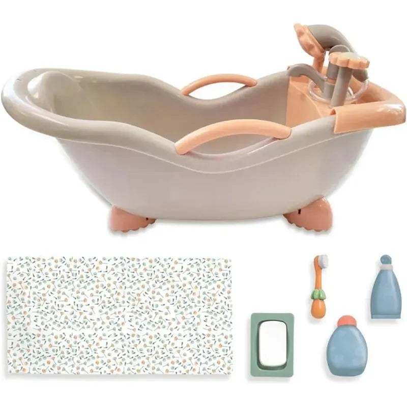 JC Toys – Baby Doll Real Working Bath Set, Ages 2+, Earth Tone Colors